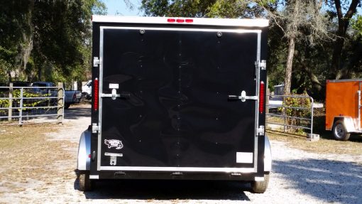 7x12 TA Trailer - Black, Ramp, Side Door