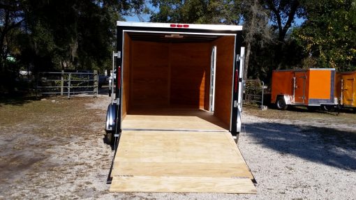 7x12 TA Trailer - Black, Ramp, Side Door