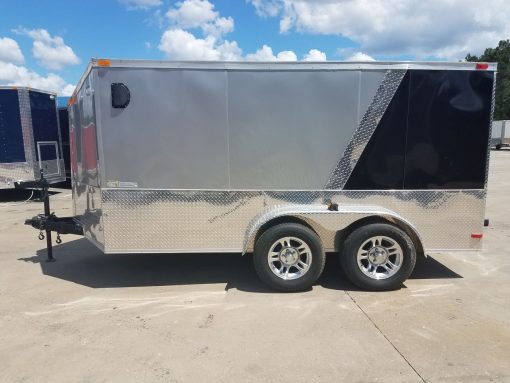 7x12 TA Trailer - SilverBlack, Torsion Axles, E-Track, Reduced Height, Additional Options