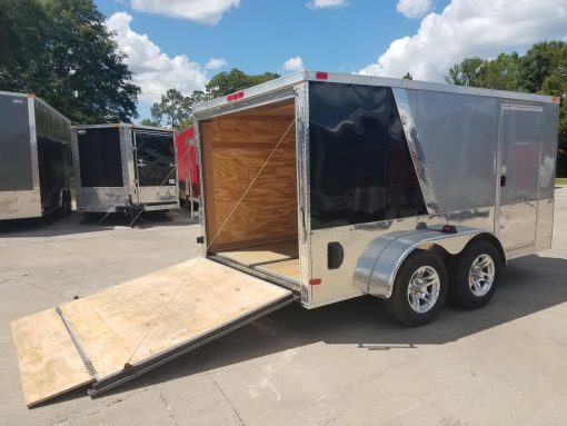 7x12 TA Trailer - SilverBlack, Torsion Axles, E-Track, Reduced Height, Additional Options