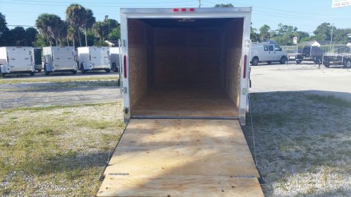 7x14 TA Trailer - White, Ramp, Side Door