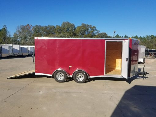 7x16 TA Trailer - Brandywine, Ramp, Side Door, Split Axles