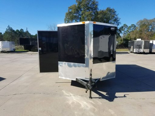 7x16 TA Trailer - Black, Ramp, Side Door, Split Axles