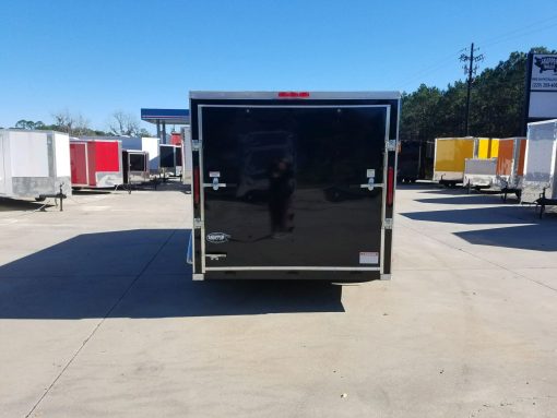 7x16 TA Trailer - Black, Ramp, Side Door, Split Axles