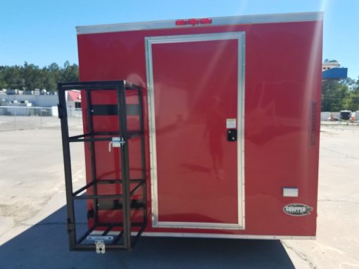 7x16 TA Trailer - Red, Concession, Electrical, Finished Interior, Options