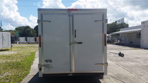 7x16 TA Trailer - White, Dowble Doors, Side Door, Extra Height