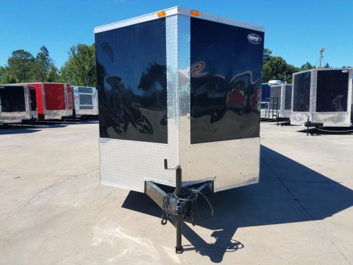 7x20 TA Trailer - Black, Ramp, Side Door, Extra Ventilation