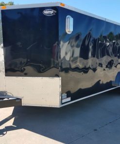 7x20 TA Trailer - Black, Ramp, Side Door, Extra Ventilation