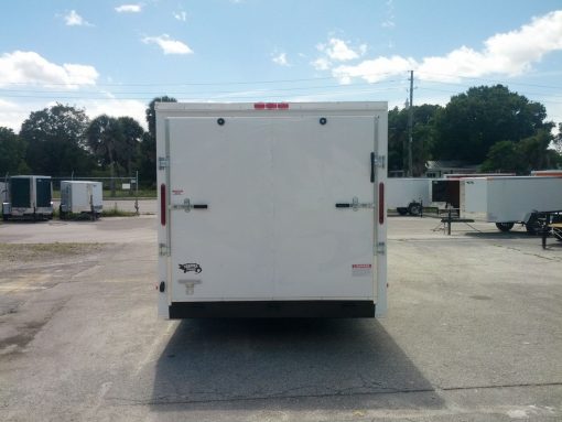 7x20 TA Trailer - White, Ramp, Side Door