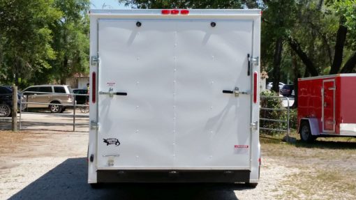 7x20 TA Trailer - White, Ramp, Side Door, Extra Height