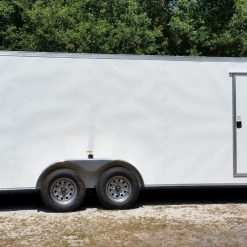 7x20 TA Trailer - White, Ramp, Side Door, Extra Height