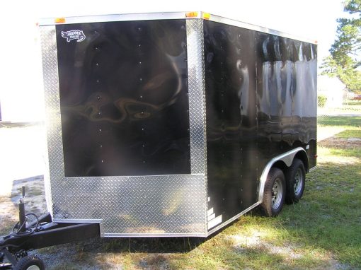 8.5x12 TA Trailer - White, Ramp, Side Door