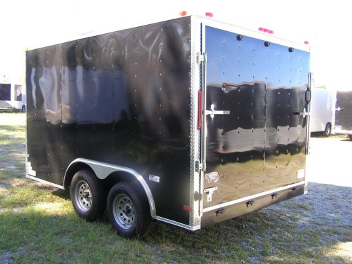 8.5x12 TA Trailer - White, Ramp, Side Door