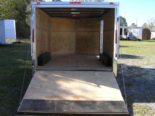 8.5x12 TA Trailer - White, Ramp, Side Door