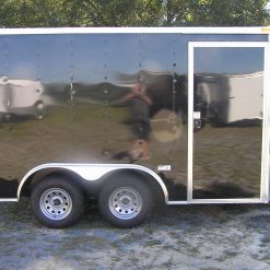 8.5x12 TA Trailer - White, Ramp, Side Door