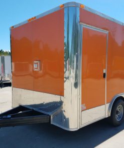 8.5x12 TA Trailer - Orange, Electrical, Finished Interior, Additional Options