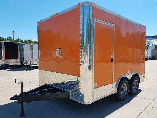 8.5x12 TA Trailer - Orange, Electrical, Finished Interior, Additional Options