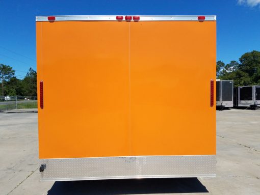 8.5x12 TA Trailer - Orange, Electrical, Finished Interior, Additional Options