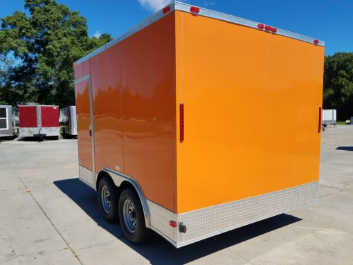 8.5x12 TA Trailer - Orange, Electrical, Finished Interior, Additional Options