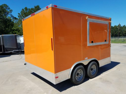 8.5x12 TA Trailer - Orange, Electrical, Finished Interior, Additional Options