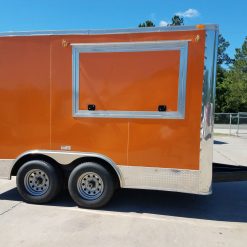 8.5x12 TA Trailer - Orange, Electrical, Finished Interior, Additional Options