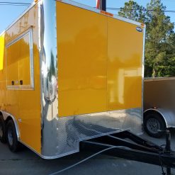 8.5x12 TA Trailer - Yellow, 5K Axles, Extra Height, Concession, Additional Options