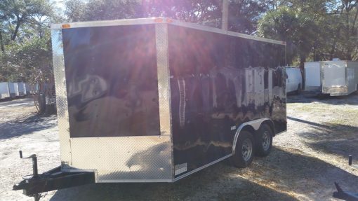 8.5x14 TA Trailer - Black, Ramp, Side Door