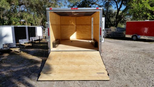 8.5x14 TA Trailer - Black, Ramp, Side Door