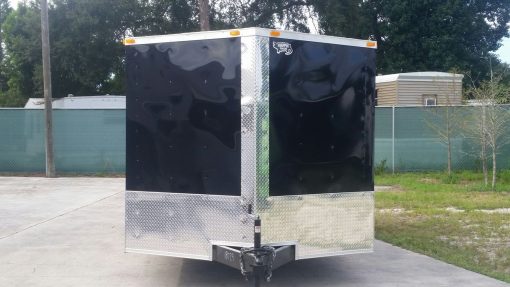 8.5x18 TA Trailer - Black, Ramp, Side Door