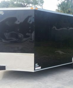 8.5x18 TA Trailer - Black, Ramp, Side Door