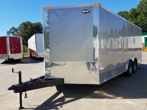 8.5x18 TA Trailer - Champagne, Ramp, Side Door, Extended Tongue, ATP Wrap, LED Lighting