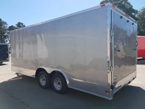 8.5x18 TA Trailer - Champagne, Ramp, Side Door, Extended Tongue, ATP Wrap, LED Lighting