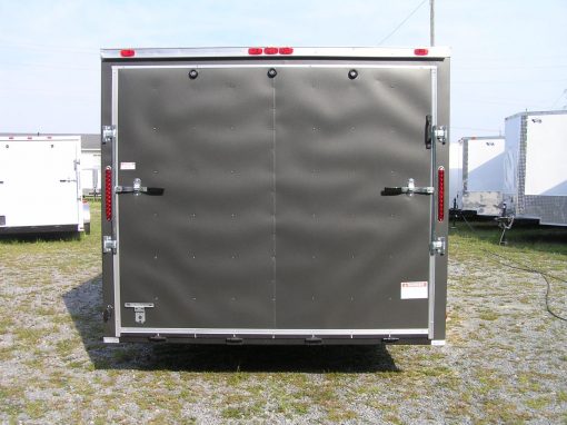 8.5x18 TA Trailer - Charcoal Gray, Ramp, Side Door