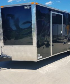 8.5x20 TA Trailer - Black, Ramp, Two Side Doors