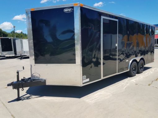 8.5x20 TA Trailer - Black, Ramp, Two Side Doors