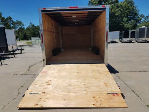 8.5x20 TA Trailer - Black, Ramp, Two Side Doors