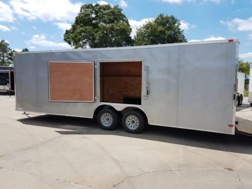 8.5x20 TA Trailer - Silver Frost, flat Front, Electric, Escape Door