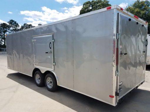 8.5x20 TA Trailer - Silver Frost, flat Front, Electric, Escape Door