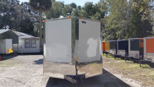 8.5x20 TA Trailer - White, Ramp, Side Door, Extra Height, ATP Wrap