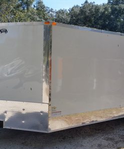 8.5x20 TA Trailer - White, Ramp, Side Door, Extra Height, ATP Wrap