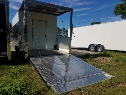 8.5x22 TA Trailer - White, Ramp, Porch, Concession, Electrical, Many Options