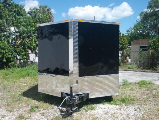 8.5x24 TA Trailer - Black, Ramp, Side Door