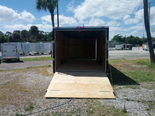 8.5x24 TA Trailer - Black, Ramp, Side Door