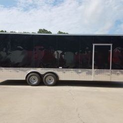 8.5x24 TA Trailer - Black, Ramp, Side Door, 5K Axles, Extra Height, Customizations