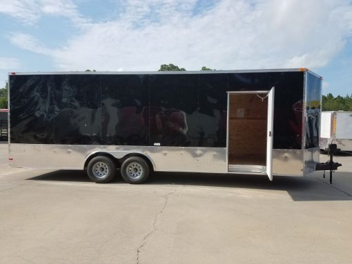 8.5x24 TA Trailer - Black, Ramp, Side Door, 5K Axles, Extra Height, Customizations