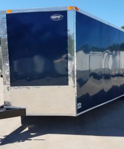 8.5x24 TA Trailer - Blue, Ramp, Side Door, 5K Axles