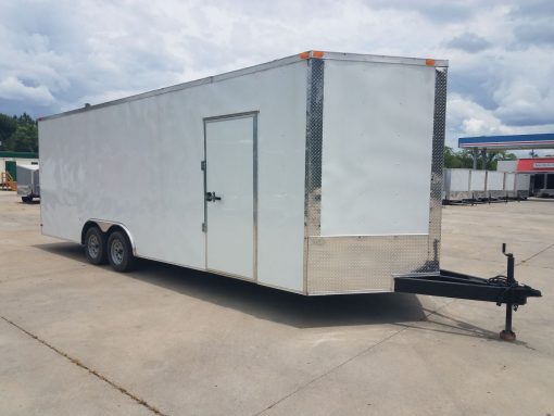 8.5x24 TA Trailer - White, Ramp, Extra Height, E-Track, Extended Tongue, Additional Options